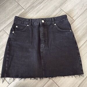 Black Denim Skirt